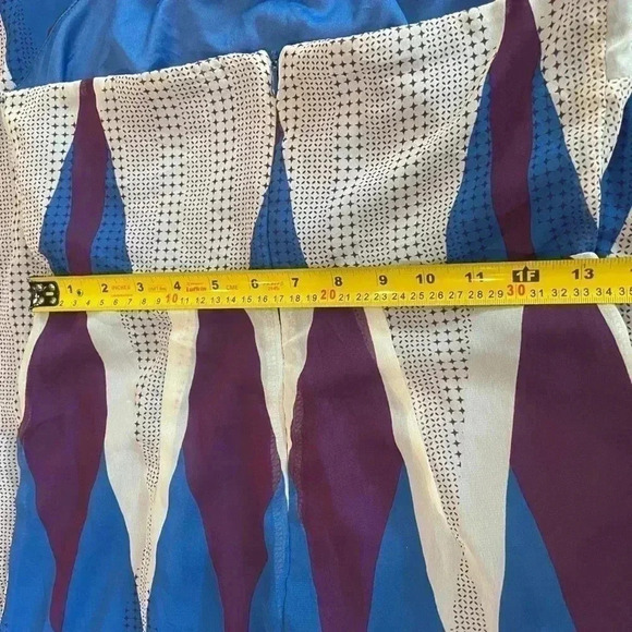 Dee Elly Blue/Purple Diamond Pattern Maxi Dress-US M - Picture 5 of 8